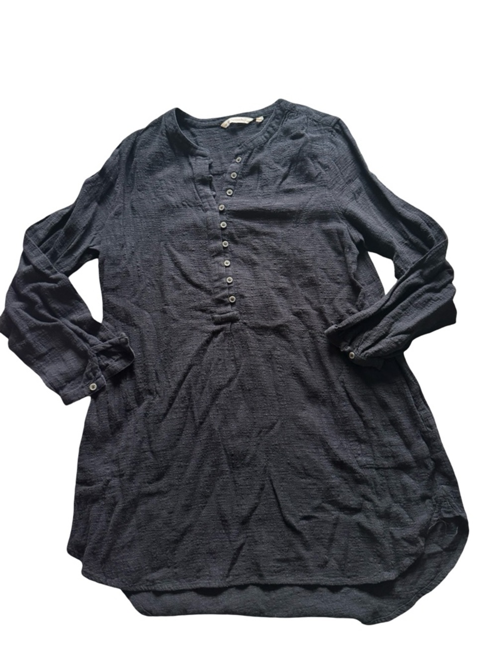 Soft Surroundings Marcellina shirt features a button-up henley neckline